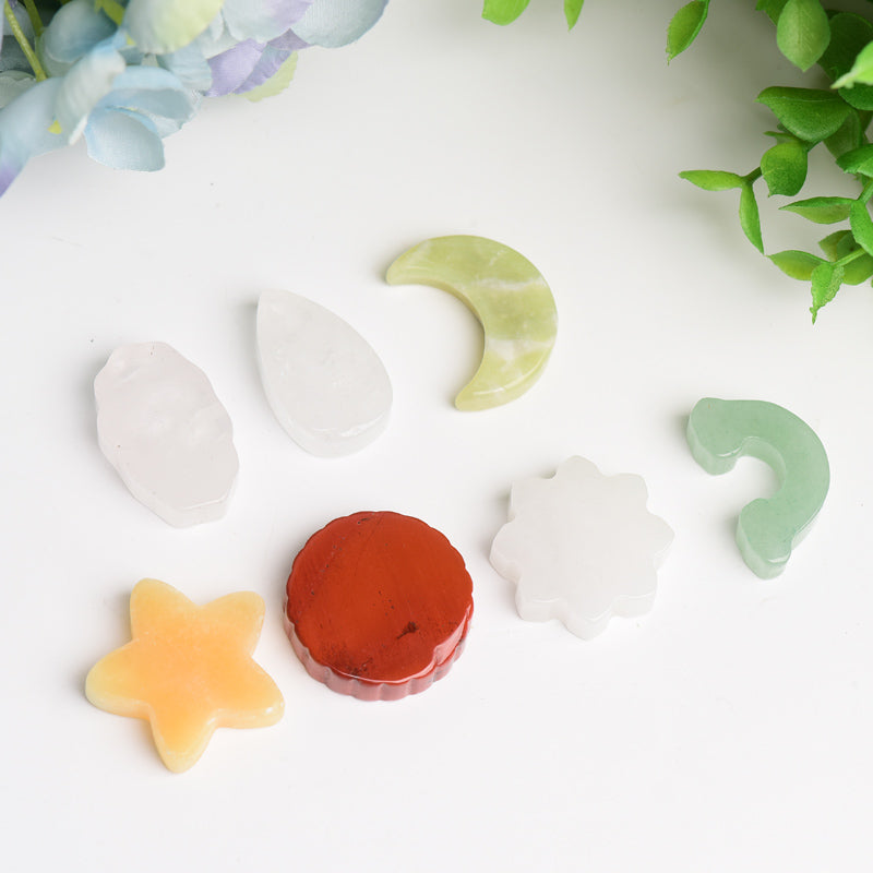 12 inch Crystal Shapes Set Box with Polished Stones