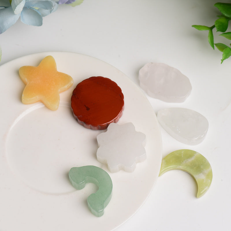 12 inch Crystal Shapes Set Box with Polished Stones