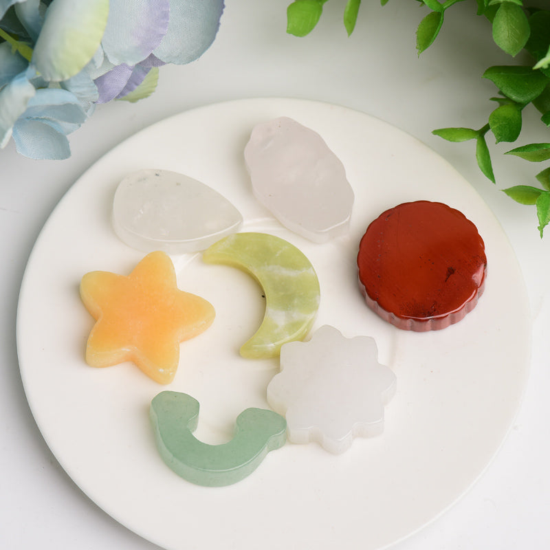 12 inch Crystal Shapes Set Box with Polished Stones