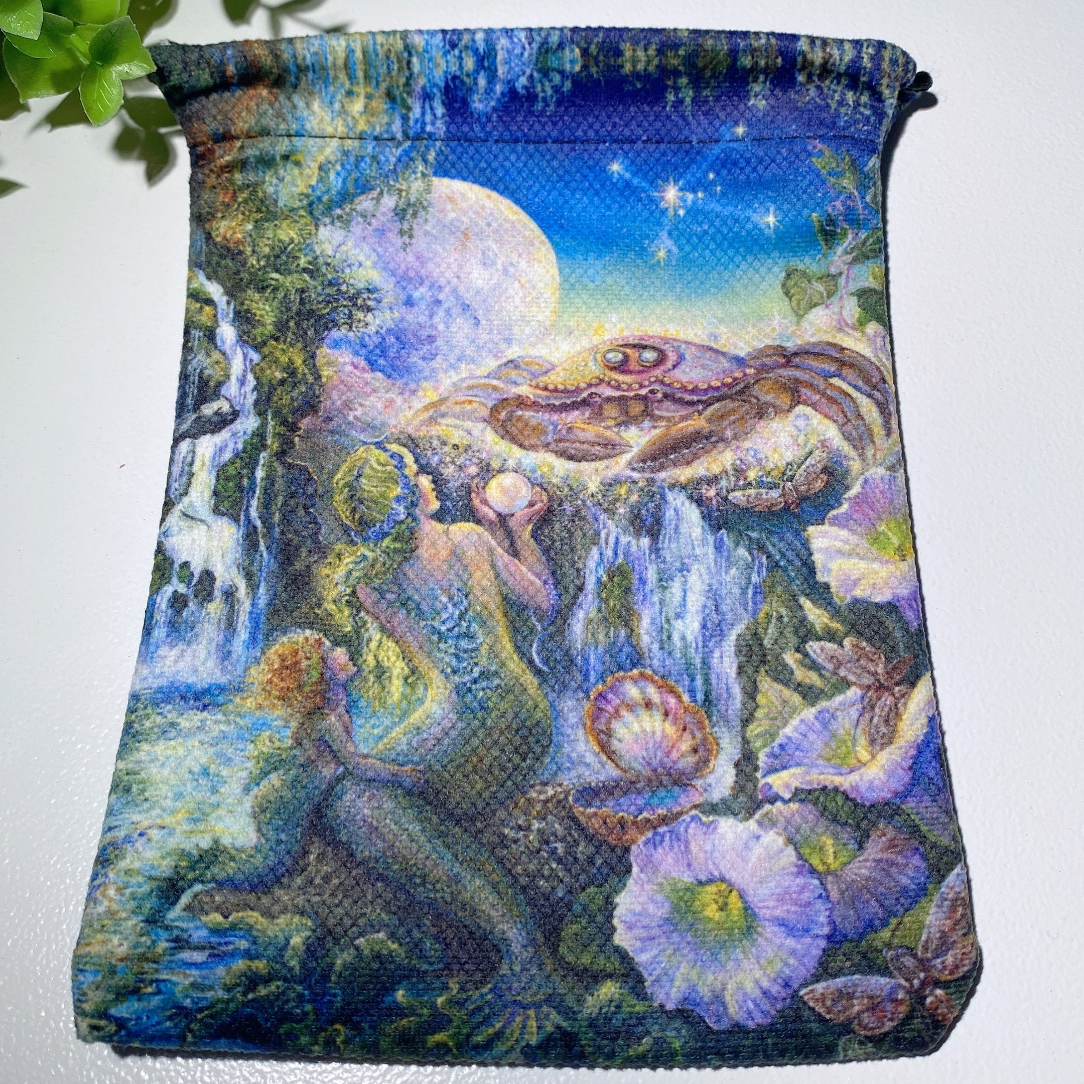 12 Zodiac Constellation Printed Yoga Mat Bag Crystal Healing Pouch