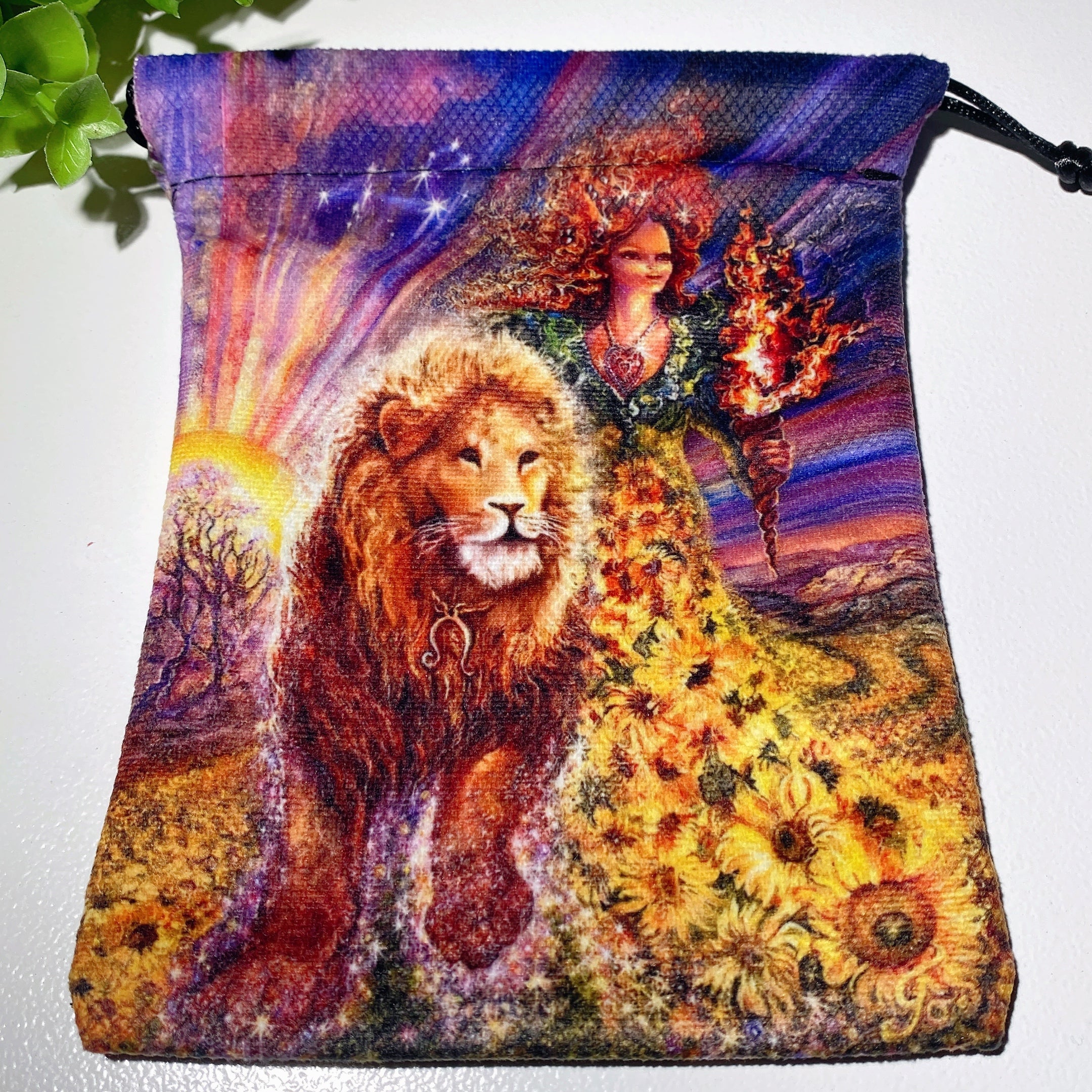 12 Zodiac Constellation Printed Yoga Mat Bag Crystal Healing Pouch