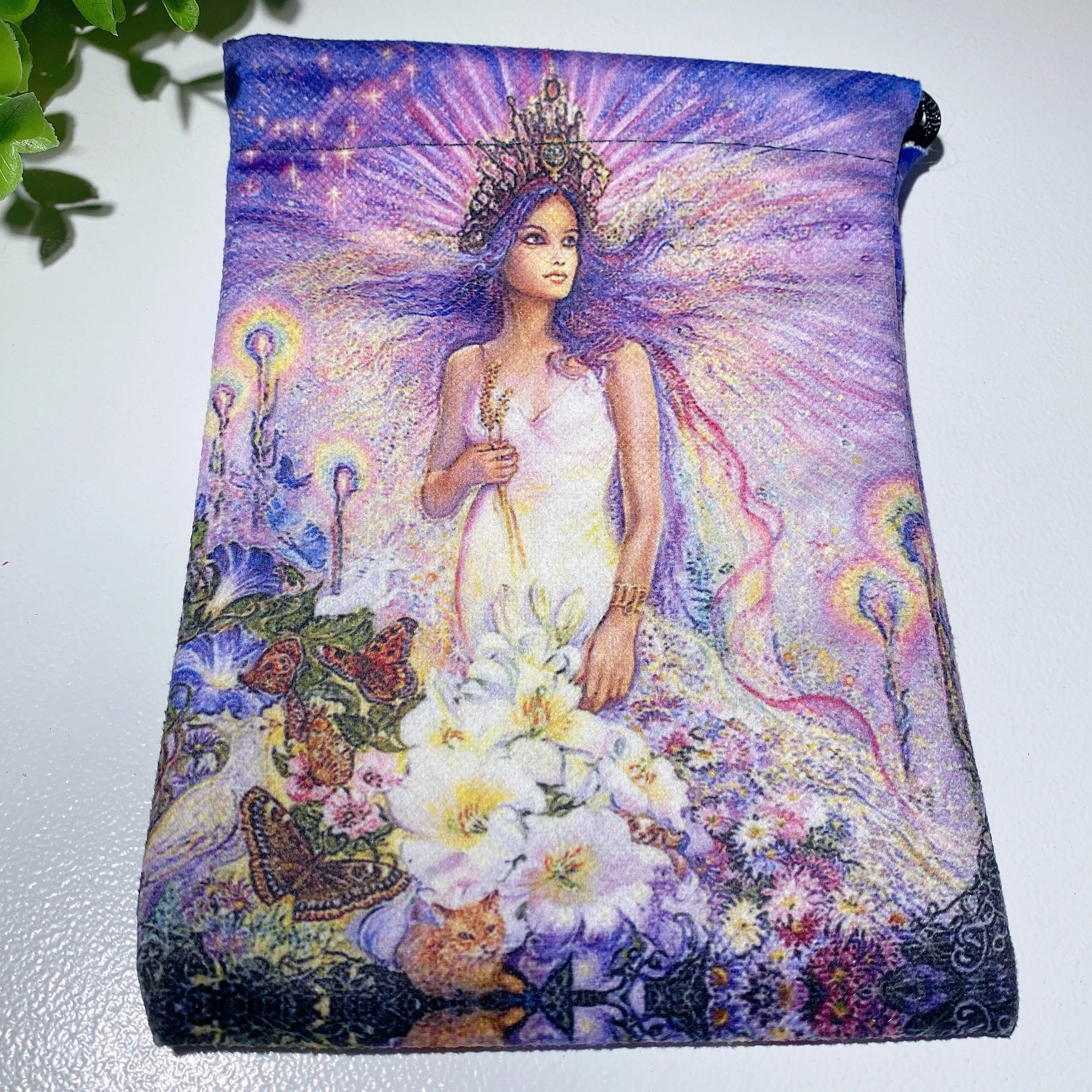 12 Zodiac Constellation Printed Yoga Mat Bag Crystal Healing Pouch