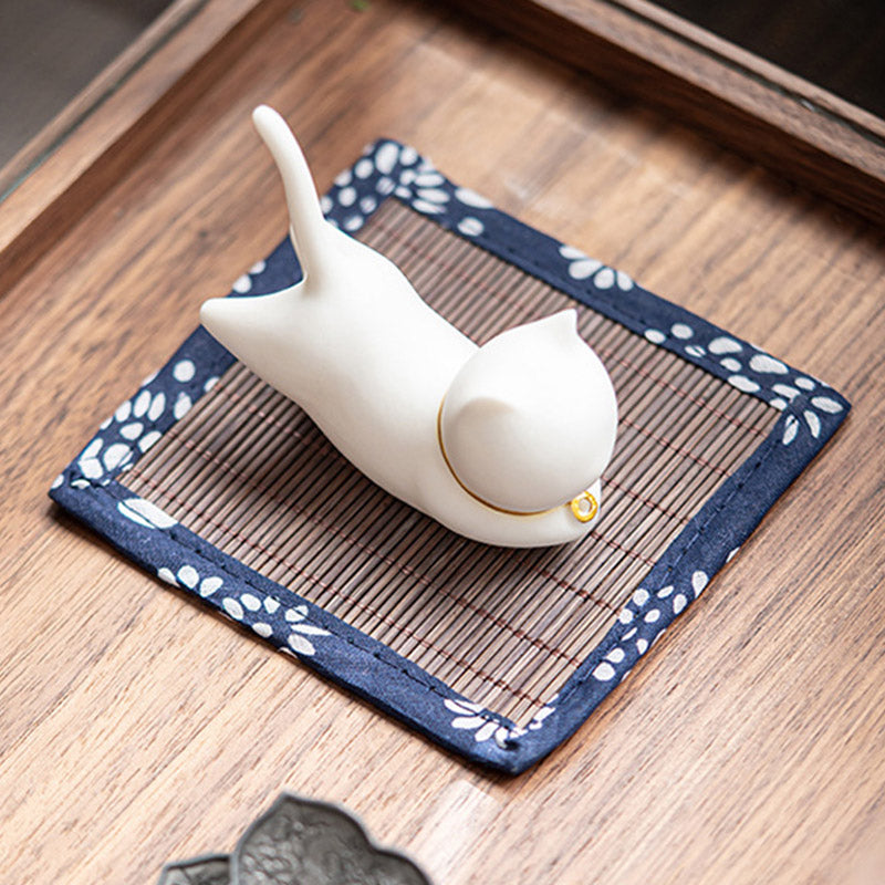 Ceramic Cat Panda Incense Burner | Blessing Decoration