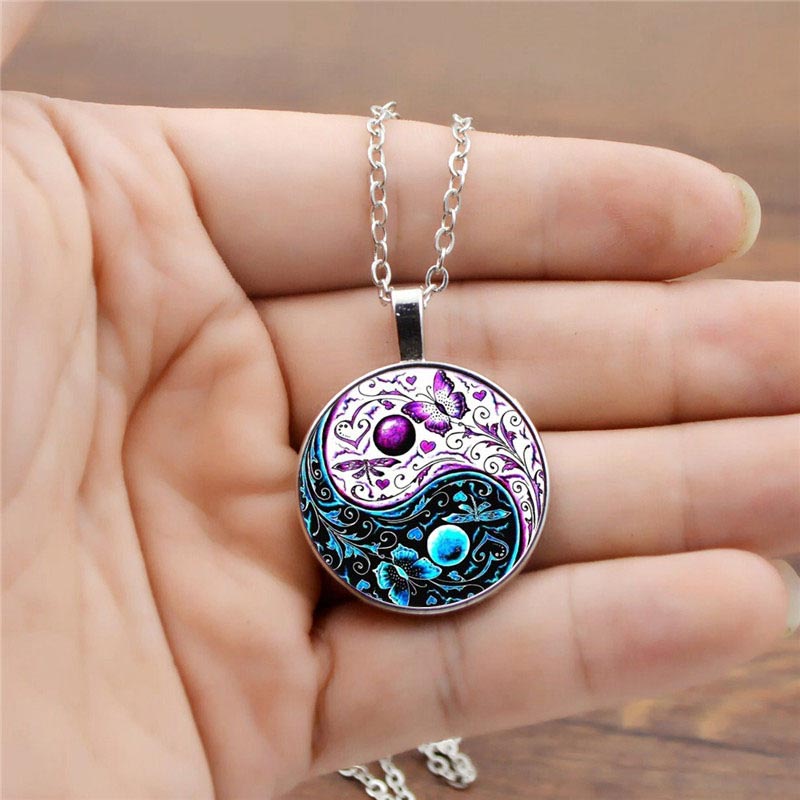 Copper Yin Yang Balance Necklace Pendant Unisex