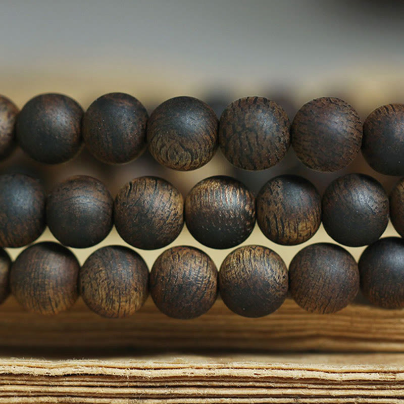 7mm Agarwood Mala Bracelet for Peace & Strength