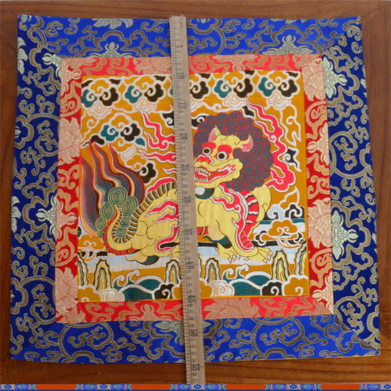 Meditation Prayer Altar Mat with Fengshui Kirin Symbol