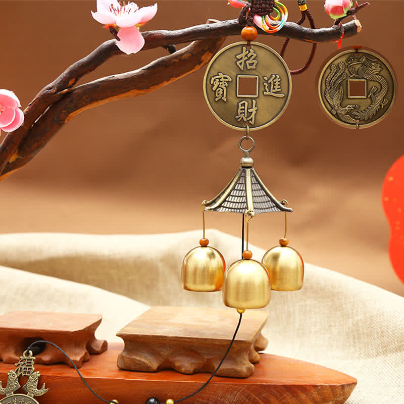 Feng Shui Copper Wind Chime Bell for Luck & Harmony
