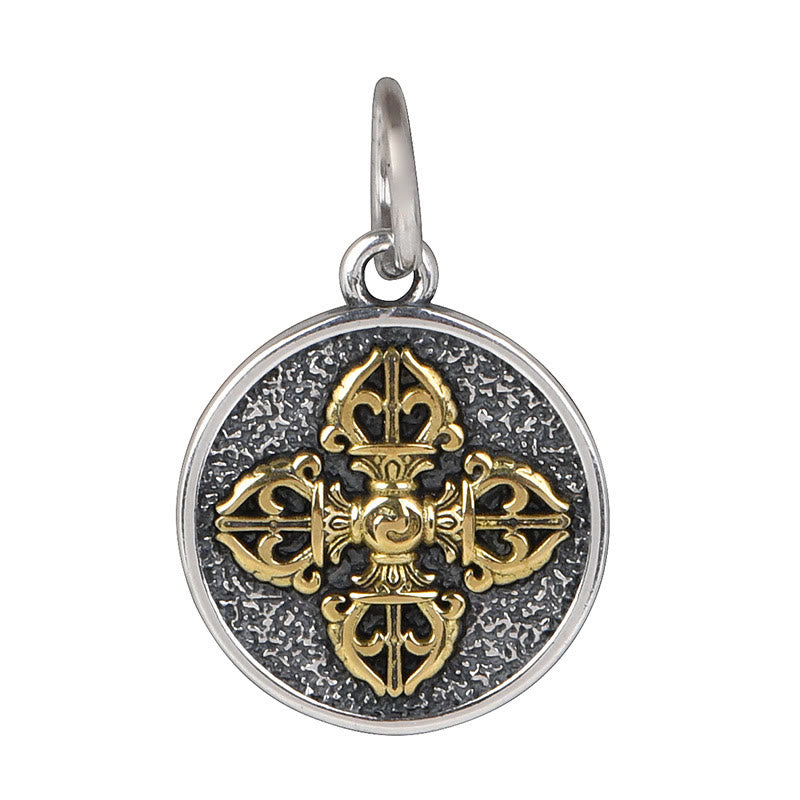 Double Dorje Vajra Necklace | 925 Sterling Silver Spiritual Pendant