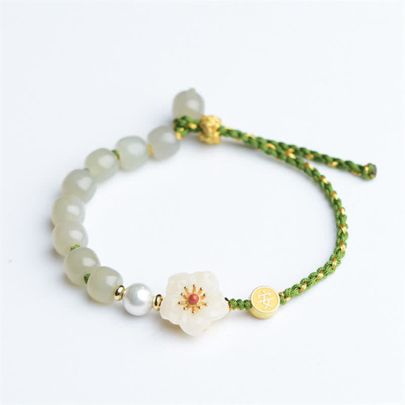 Hetian Jade Luck Charm Bracelet | 925 Silver Unisex