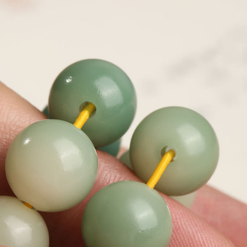 12mm Bodhi Seed Lotus Wisdom Wrist Mala Bracelet