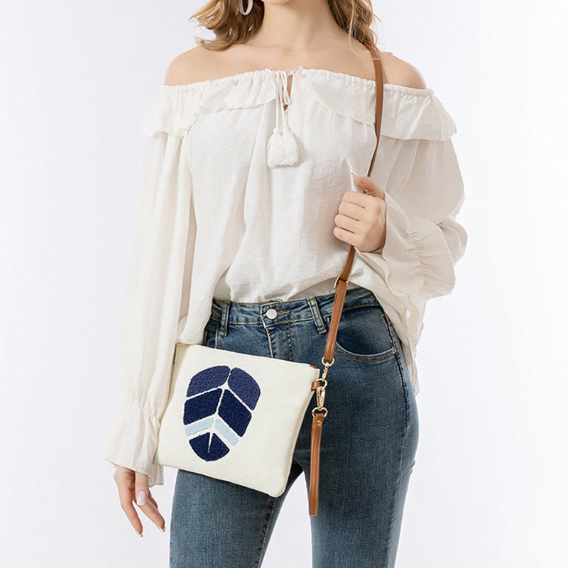Evil Eye Canvas Crossbody Bag with Adjustable Strap - Protection Symbol