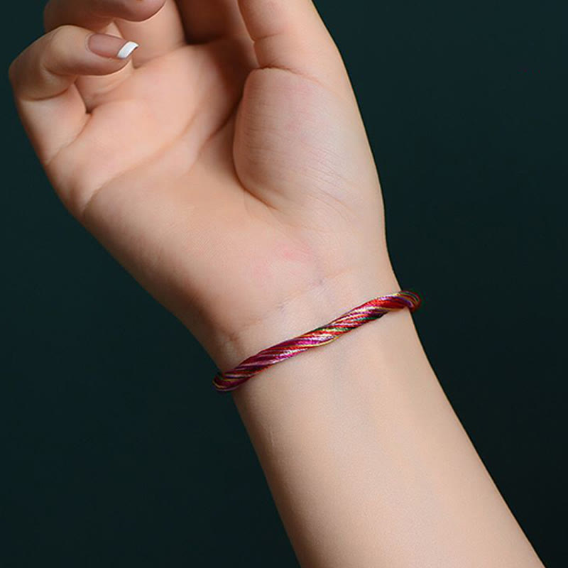 Tibetan Five Colorful Thread Red String Protection Bracelet