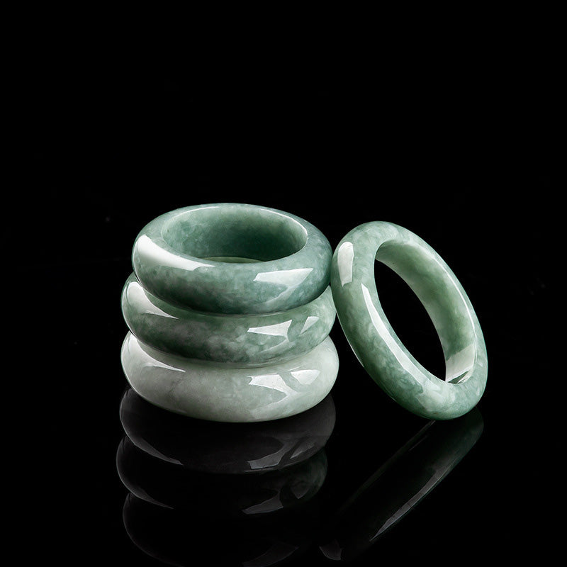 Jade Abundance Healing Ring | Natural Stone 6.5mm Width