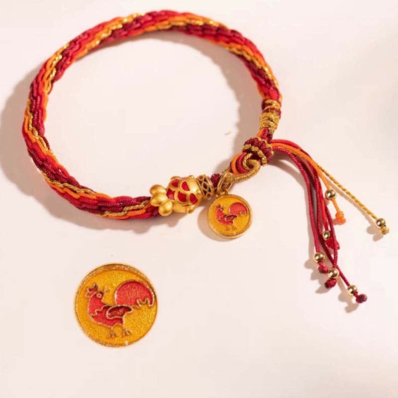 Chinese Zodiac Koi Fish Protection Red String Bracelet