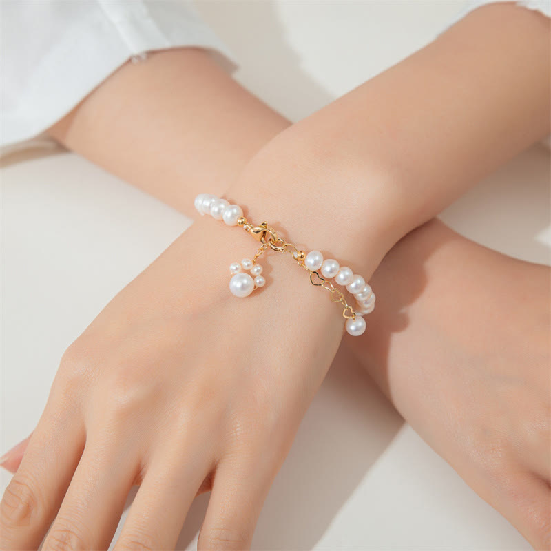 Pearl Cat Paw Healing Bracelet | Wisdom & Loyalty