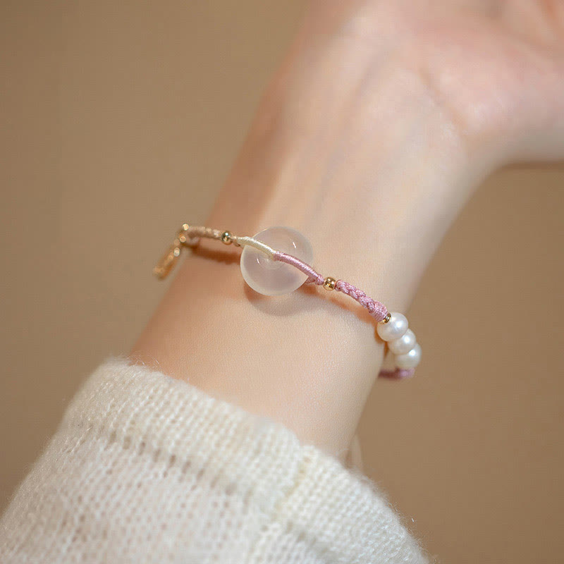 13mm Chalcedony Peace Buckle Bracelet for Harmony