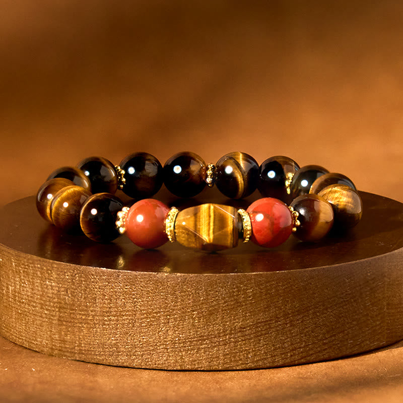 14-16cm Tiger Eye Courage Bracelet for Protection & Strength