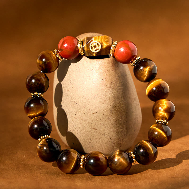 14-16cm Tiger Eye Courage Bracelet for Protection & Strength