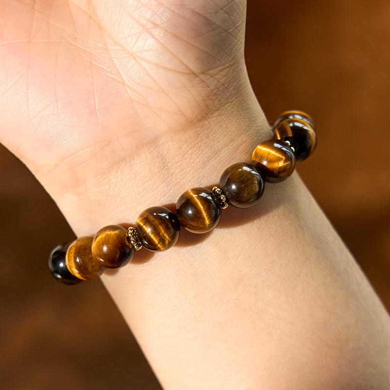 14-16cm Tiger Eye Courage Bracelet for Protection & Strength