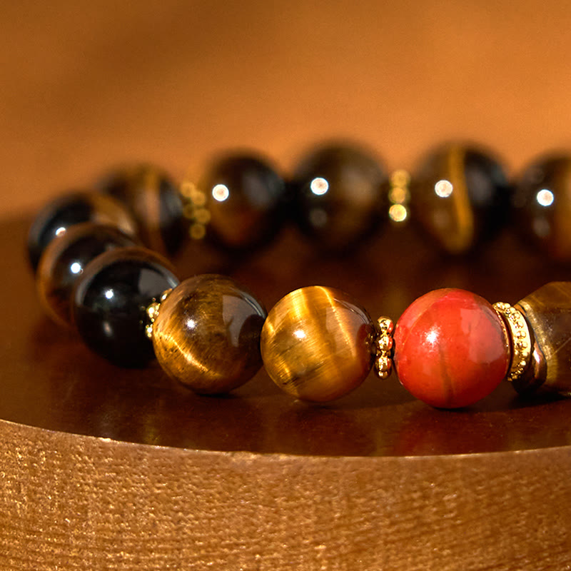 14-16cm Tiger Eye Courage Bracelet for Protection & Strength