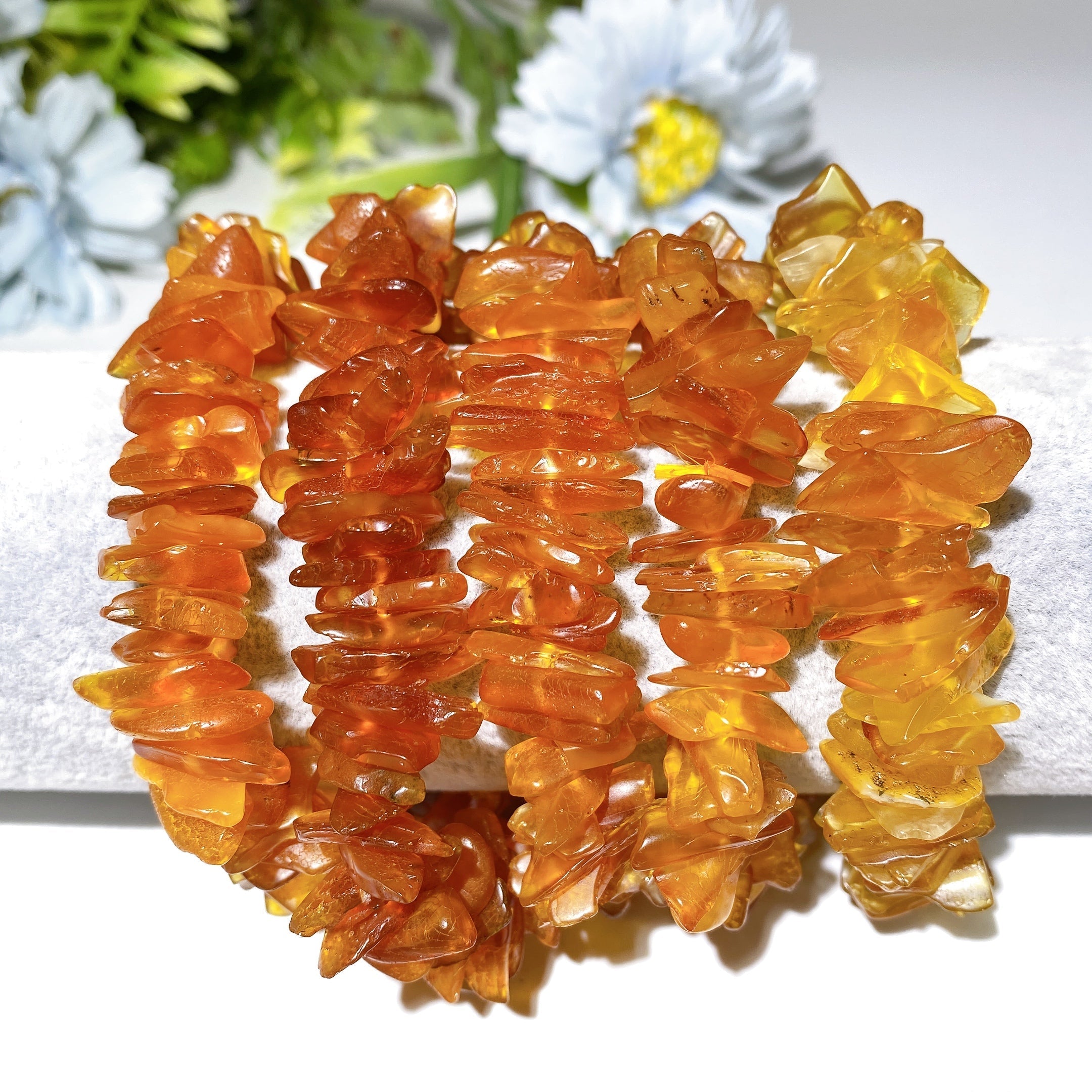 14-16mm Amber Chips Spiritual Healing Bracelet