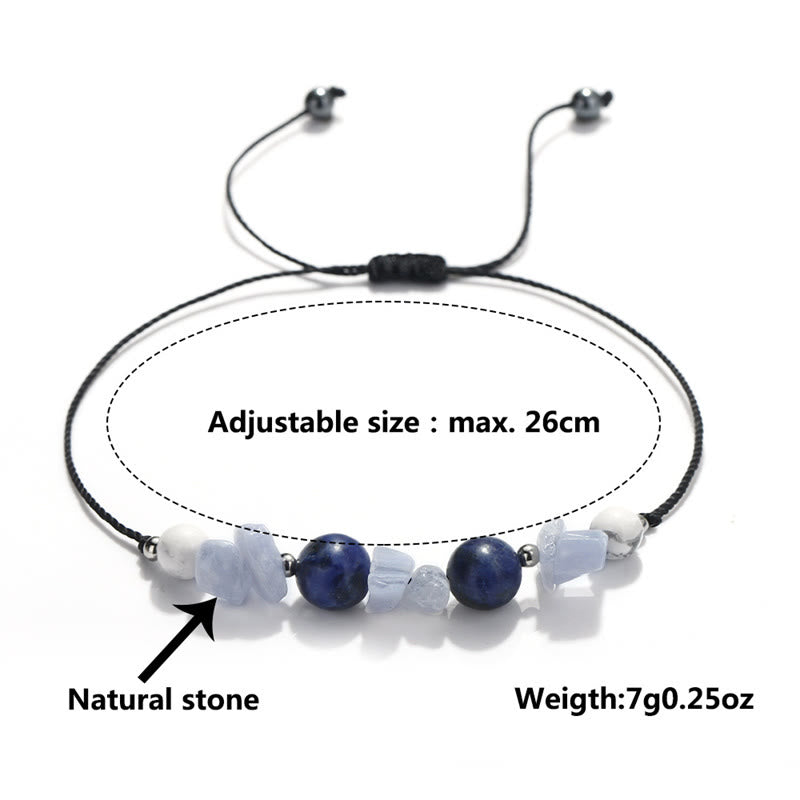 14-24cm Purple Agate Lotus Bracelet for Protection & Confidence