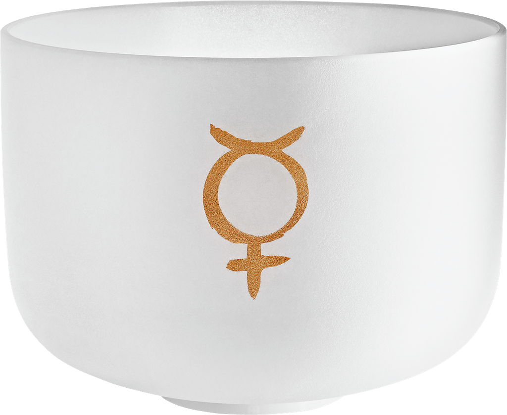141.27 Hz Mercury Messenger 12 Inch Planetary Crystal Singing Bowl