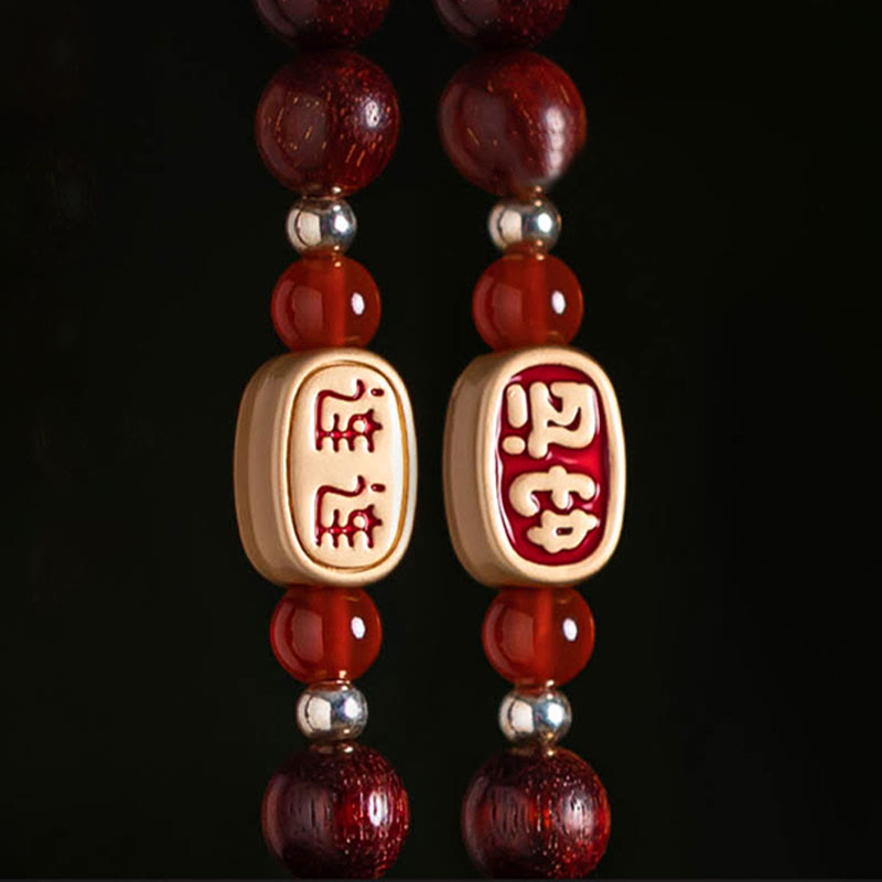 Tibetan Red Sandalwood Lotus Sachet Car Hanging Decoration