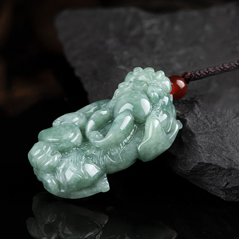 Jade PiXiu Wealth Luck Necklace | Prosperity Charm