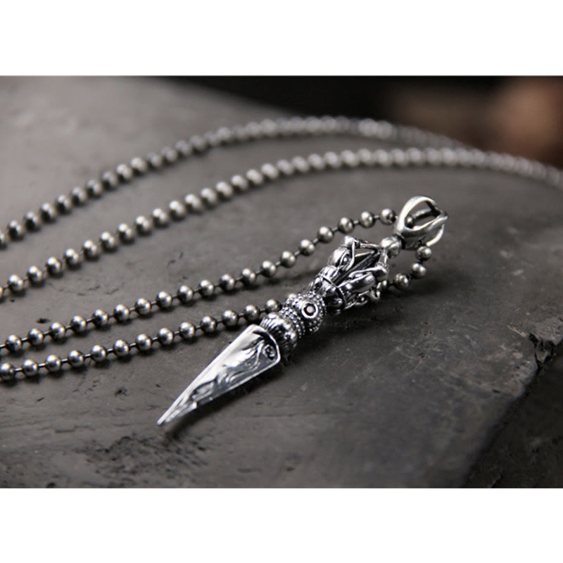 925 Sterling Silver Dorje Vajra Necklace | Spiritual Enlightenment