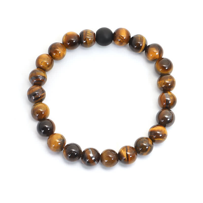 108 Beads Tiger Eye Protection Mala Bracelet 8mm Unisex