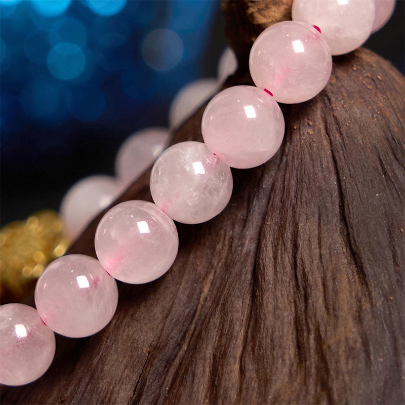 14cm Pink Crystal Citrine Flower Warmth Bracelet