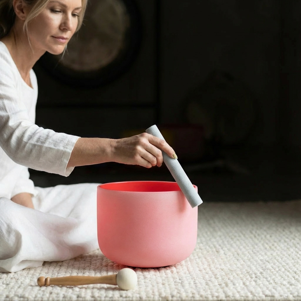 Red C Note Root Chakra Crystal Singing Bowl