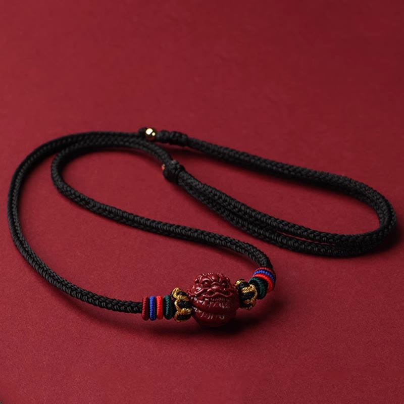 14mm Cinnabar Chinese Zodiac Blessing Necklace Pendant