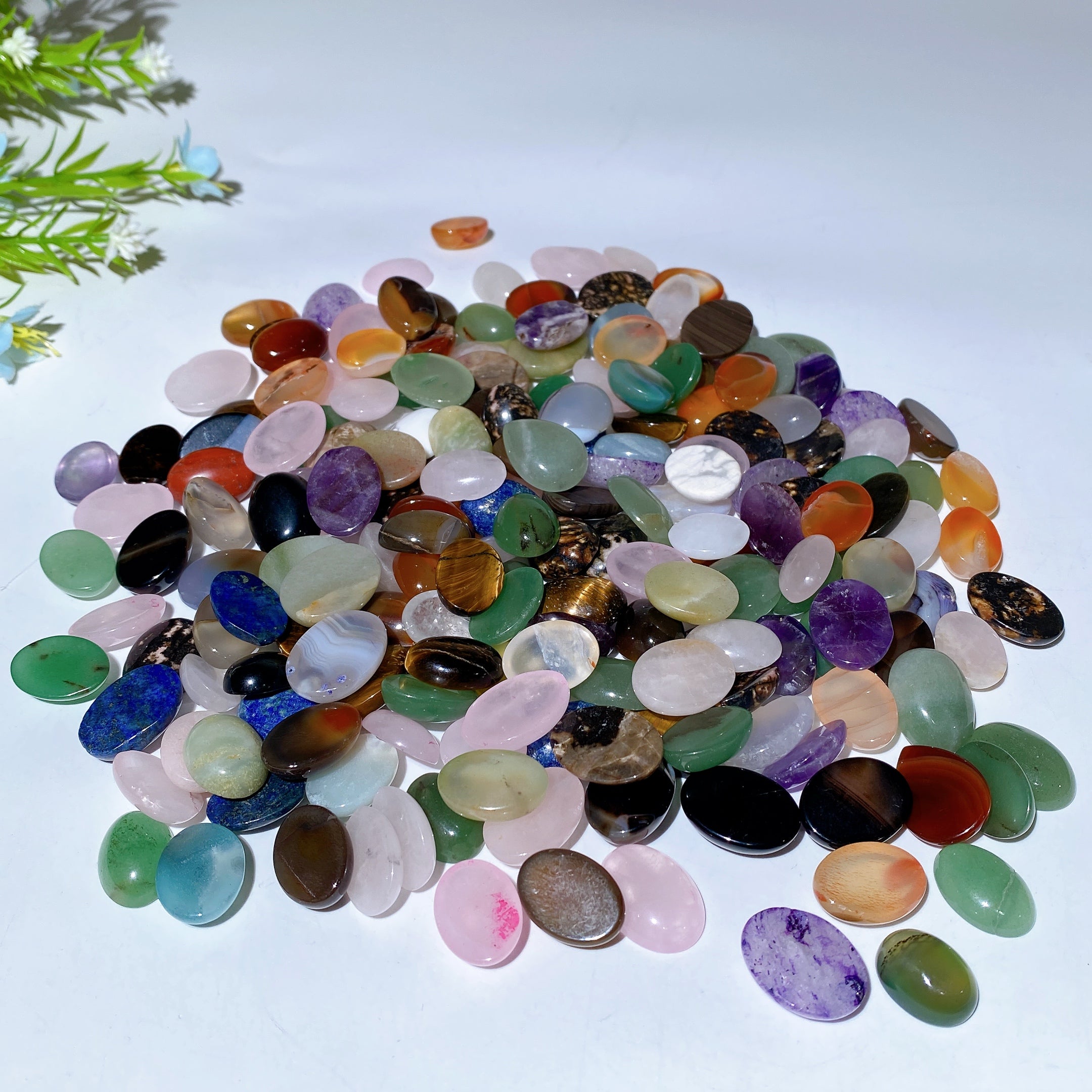 15-20mm Mixed Crystal Cabochon for Healing Pendant