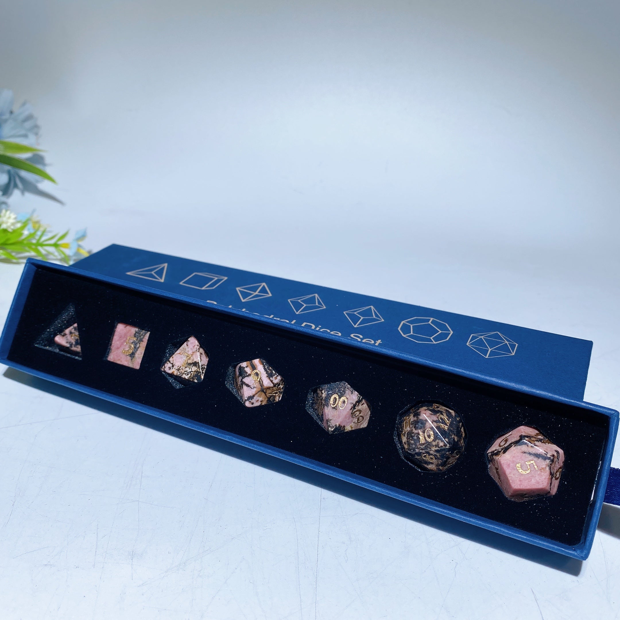 15-20mm Polyhedral Crystal Healing Dice Set Unique Shapes