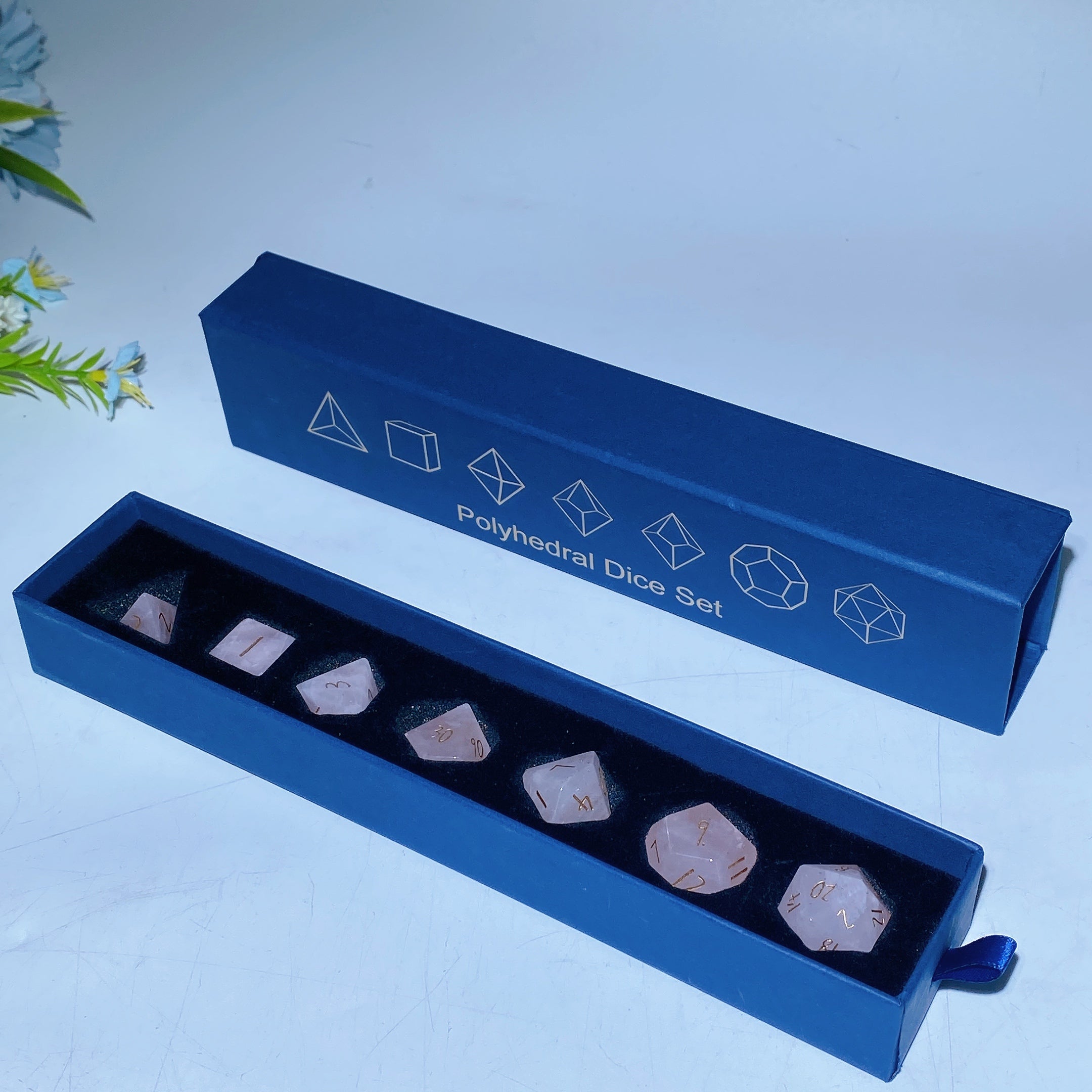 15-20mm Polyhedral Crystal Healing Dice Set Unique Shapes