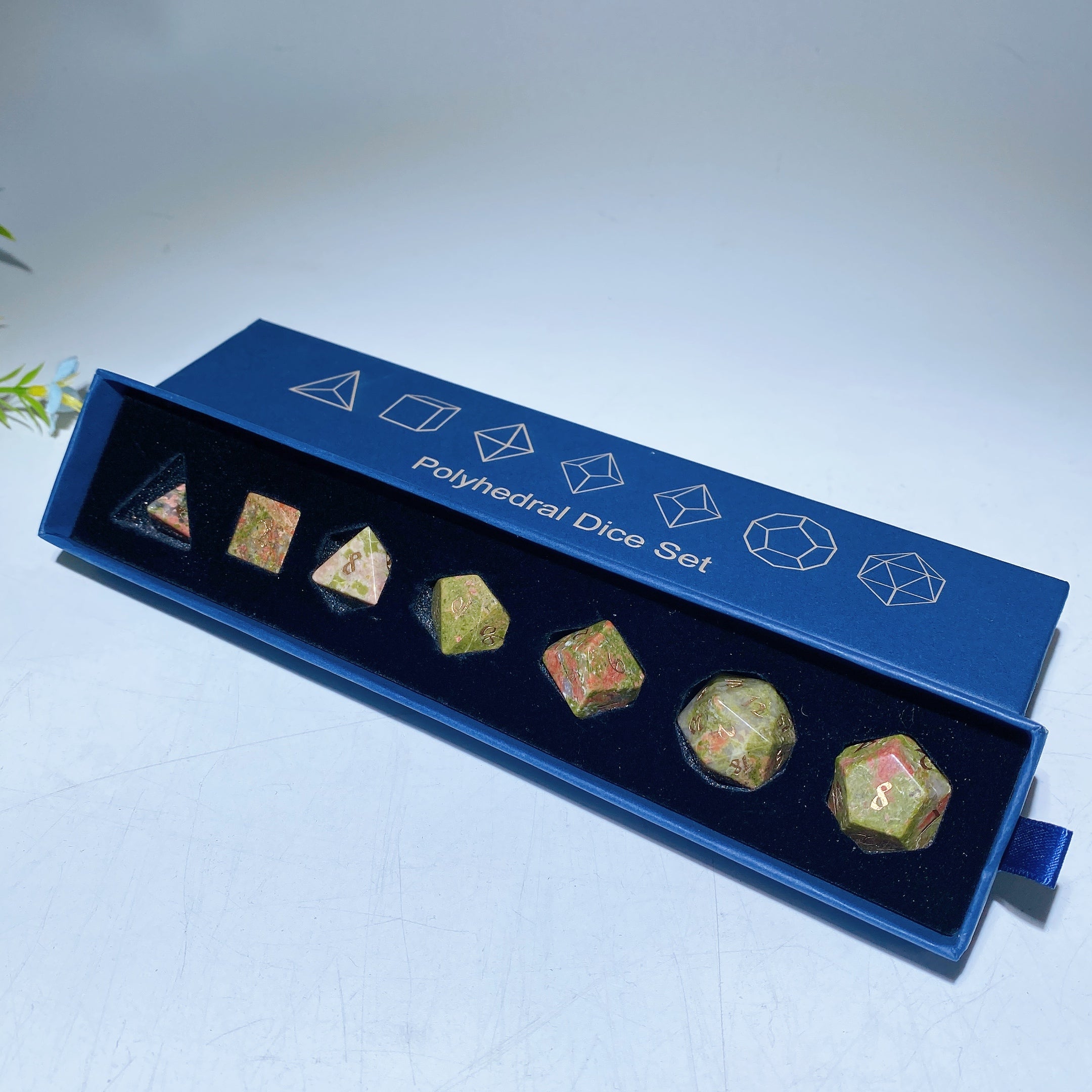 15-20mm Polyhedral Crystal Healing Dice Set Unique Shapes