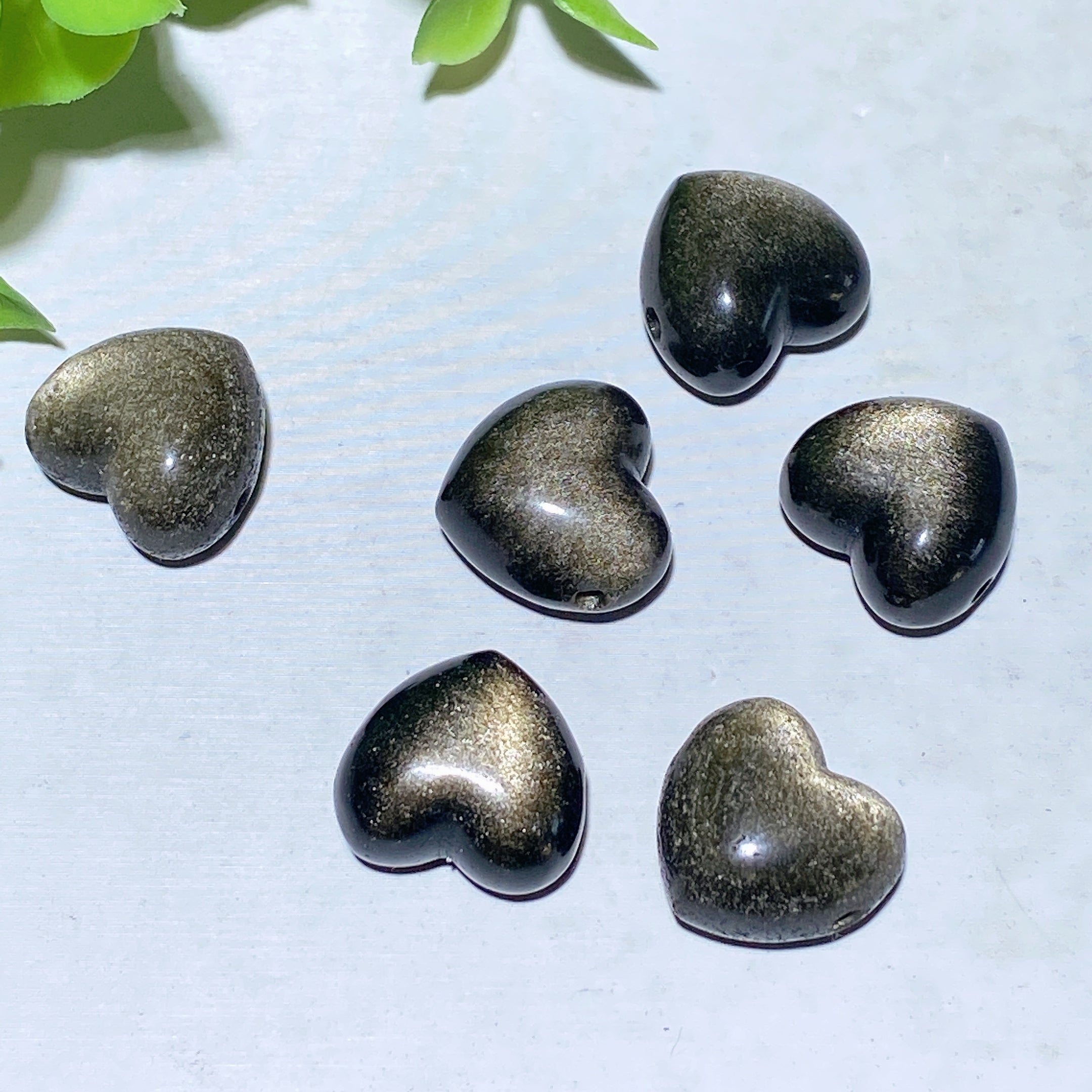 15-20mm Silver Obsidian Drilled Crystal Shapes for Jewelry