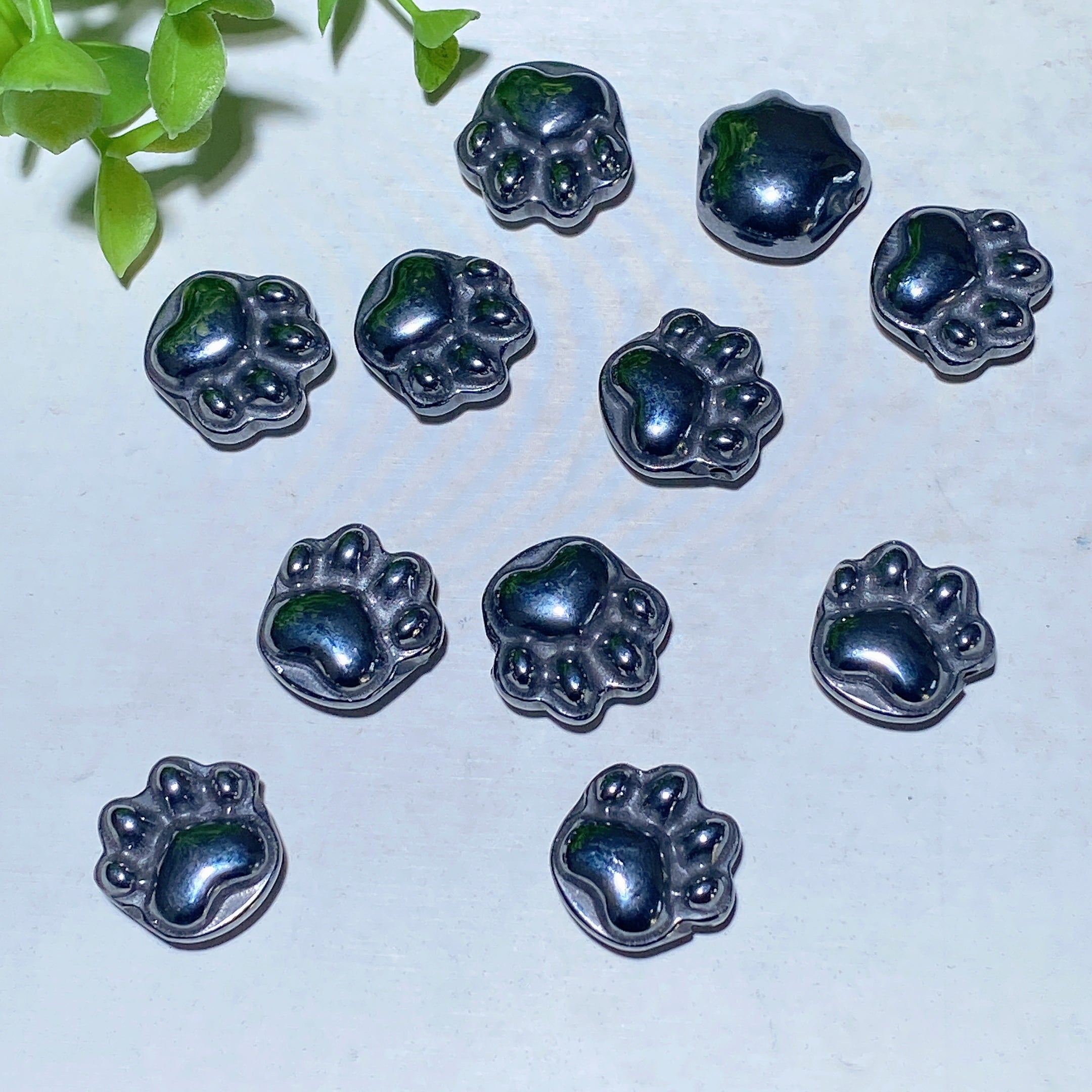 15-20mm Silver Obsidian Drilled Crystal Shapes for Jewelry