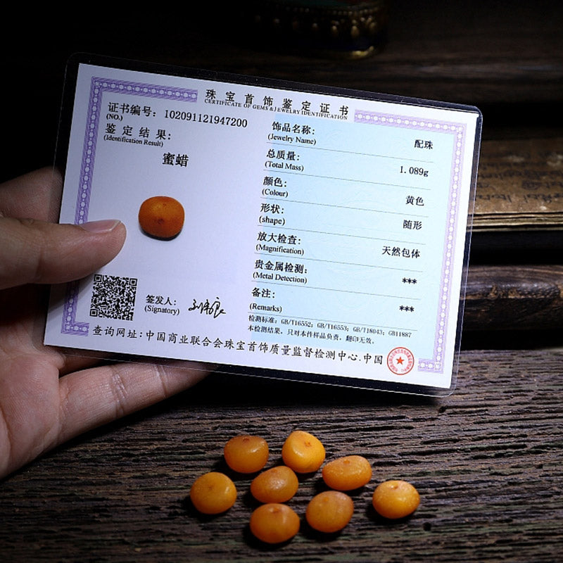 8mm Sheep Horn Amber Luck Gemstone Mala Bracelet