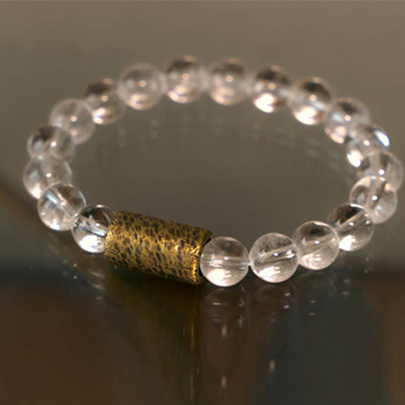 8mm Clear Quartz Protection Bracelet for Mental Clarity
