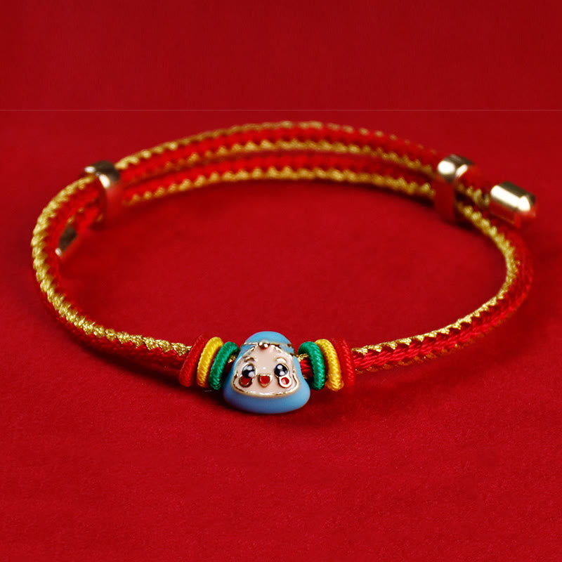Colorful Rope Fu Character Luck Handmade Bracelet
