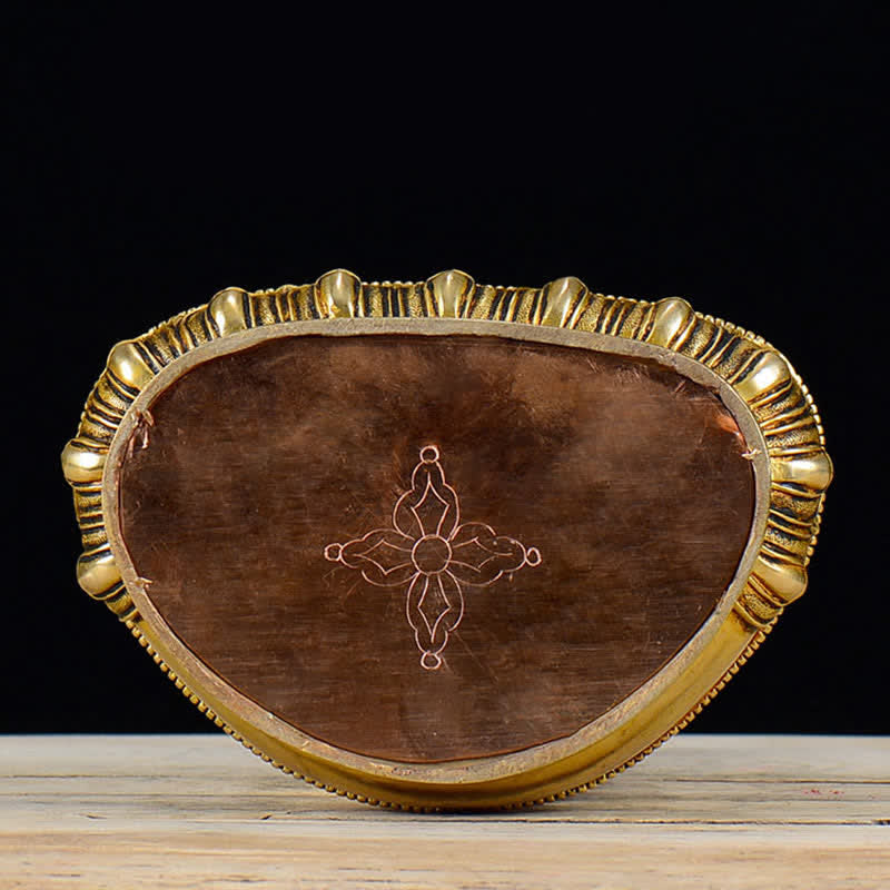 Copper Buddha Statue Shakyamuni Compassion 21cm Decor