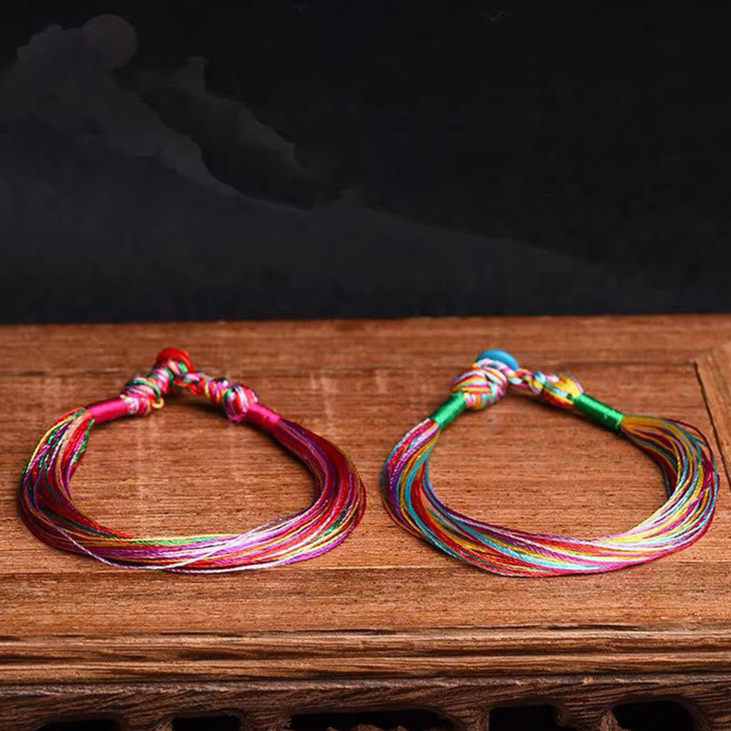 Tibetan Five Colorful Thread Red String Protection Bracelet