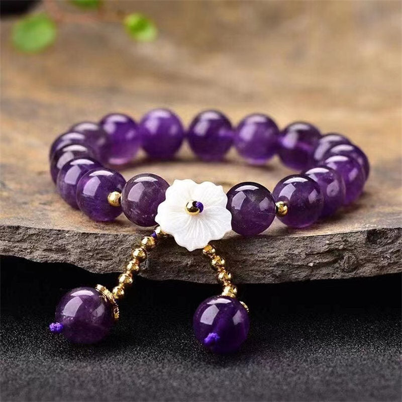 10mm Amethyst Spiritual Healing Bracelet for Inner Peace