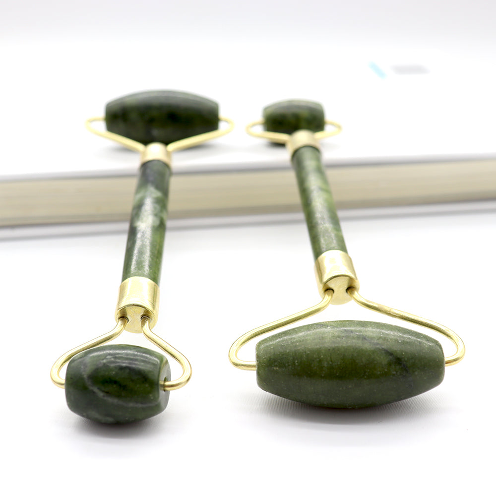 15cm Green Jade Stone Facial Massage Roller