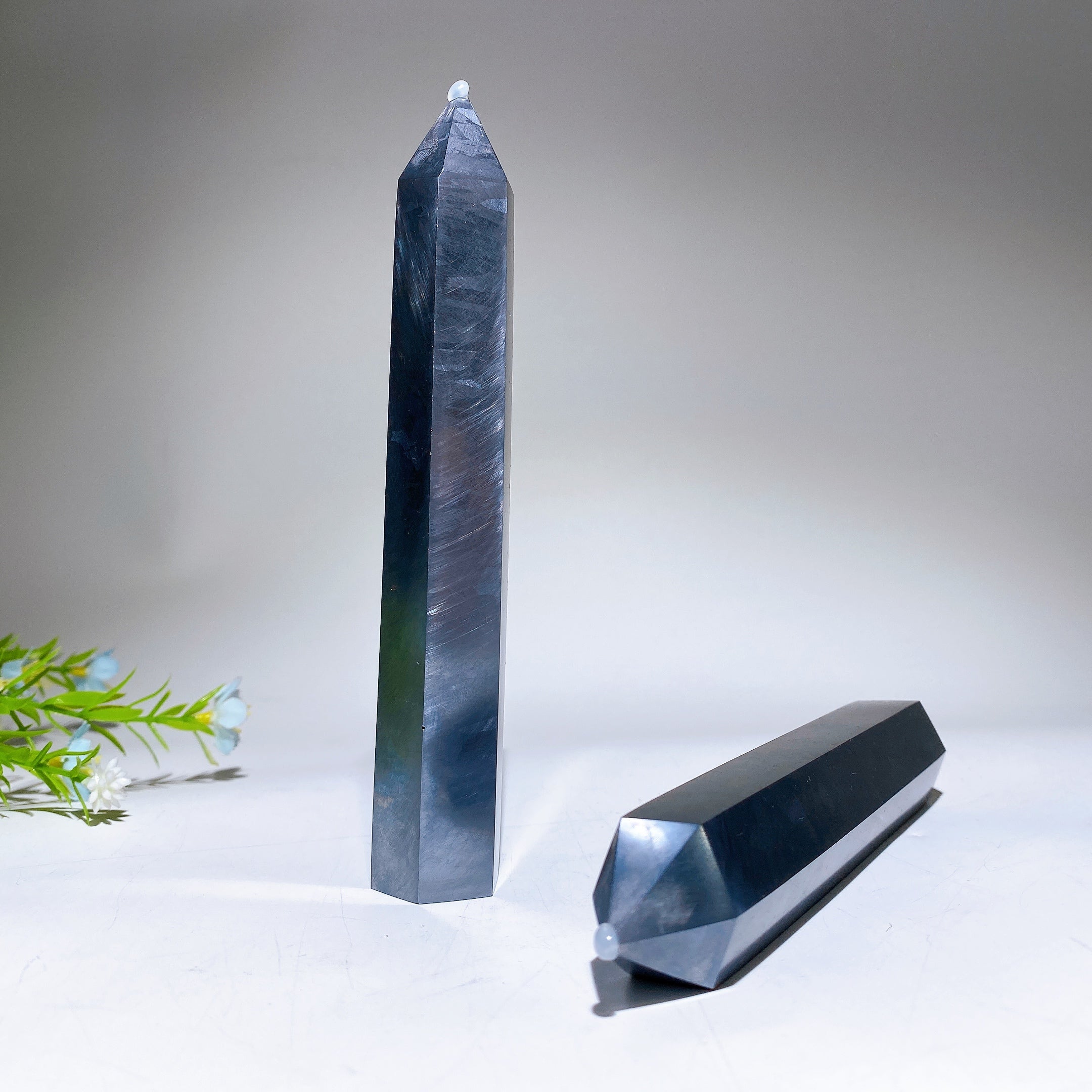 15cm Terahertz Tower Crystal for Healing Energy Balance