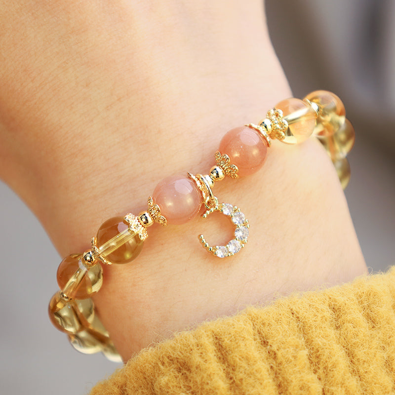 10mm Citrine Abundant Energy Bracelet for Prosperity