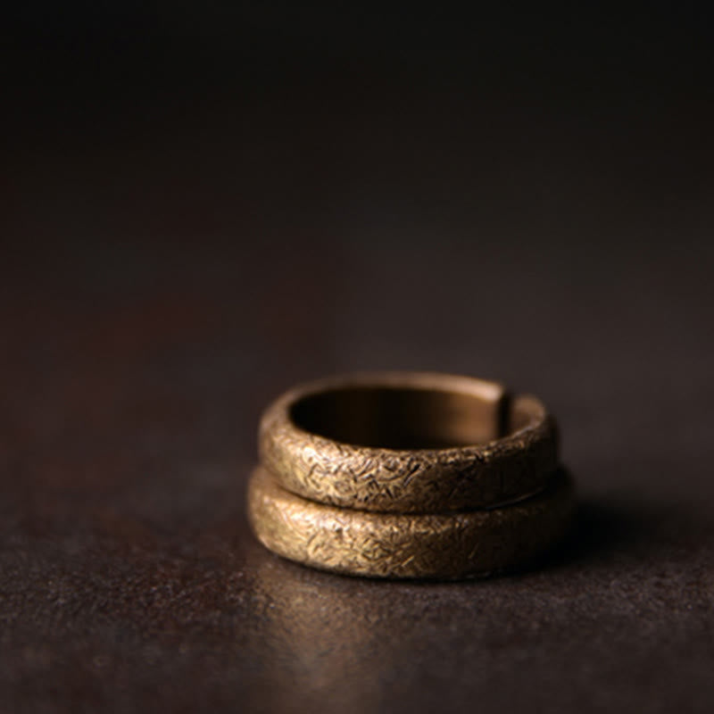 Copper Tibetan Vintage Adjustable Luck Couple Ring